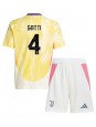 Juventus Federico Gatti #4 Vieraspaita Lasten 2024-25 Lyhythihainen (+ shortsit)